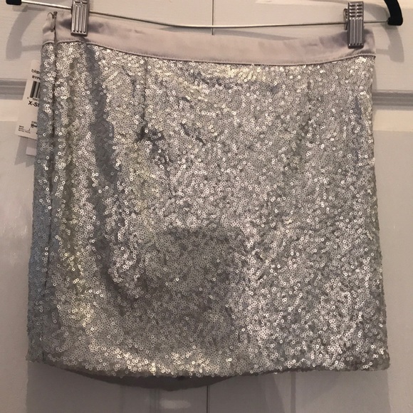 Auqa silver sequin skirt size xs - Picture 3 of 7